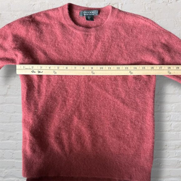 Tahari Dusty Rose 100% 2-Ply Cashmere Sweater - Women's Size Small - Picture 5 of 6
